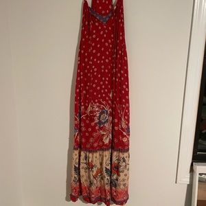 Anthropologie Maeve Floral Print Maxi Dress (L)